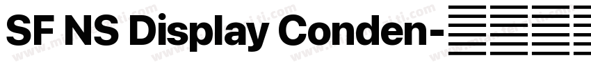 SF NS Display Conden字体转换